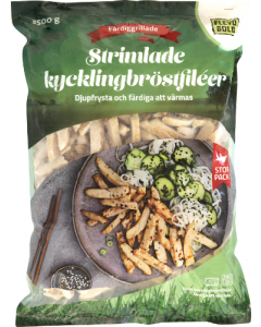 Grillad Kyckling Strimlad 10-12mm 4x2,5 kg