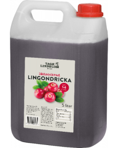 Lättsockrad Lingondricka 5l