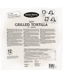 Soft Tortilla Grilled 12"/30cm , 72st/kart ( med grillränder )